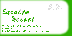 sarolta weisel business card